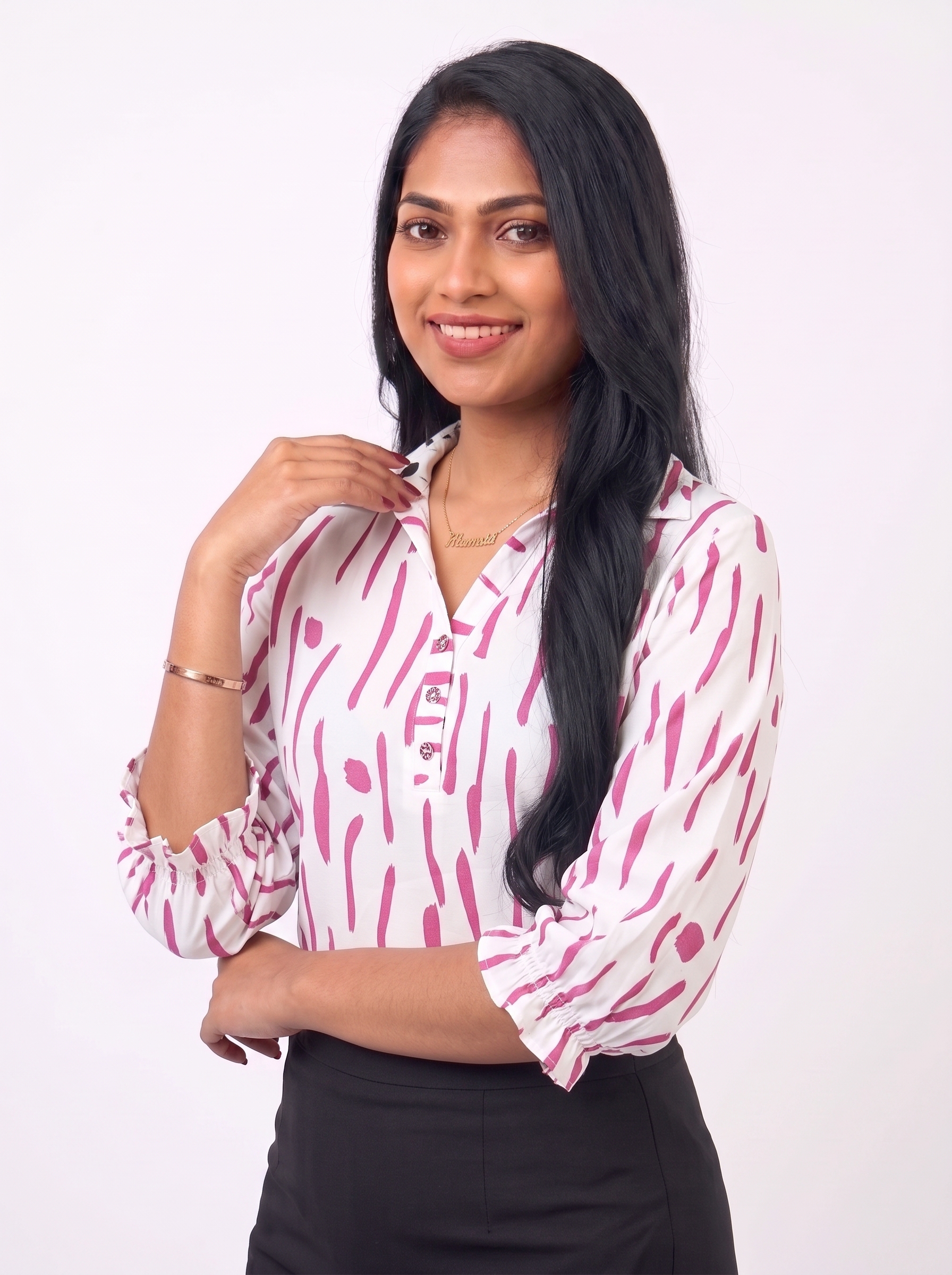 Rose Dash Blouse - Ladies Office Blouse, Sri Lanka (view 4)