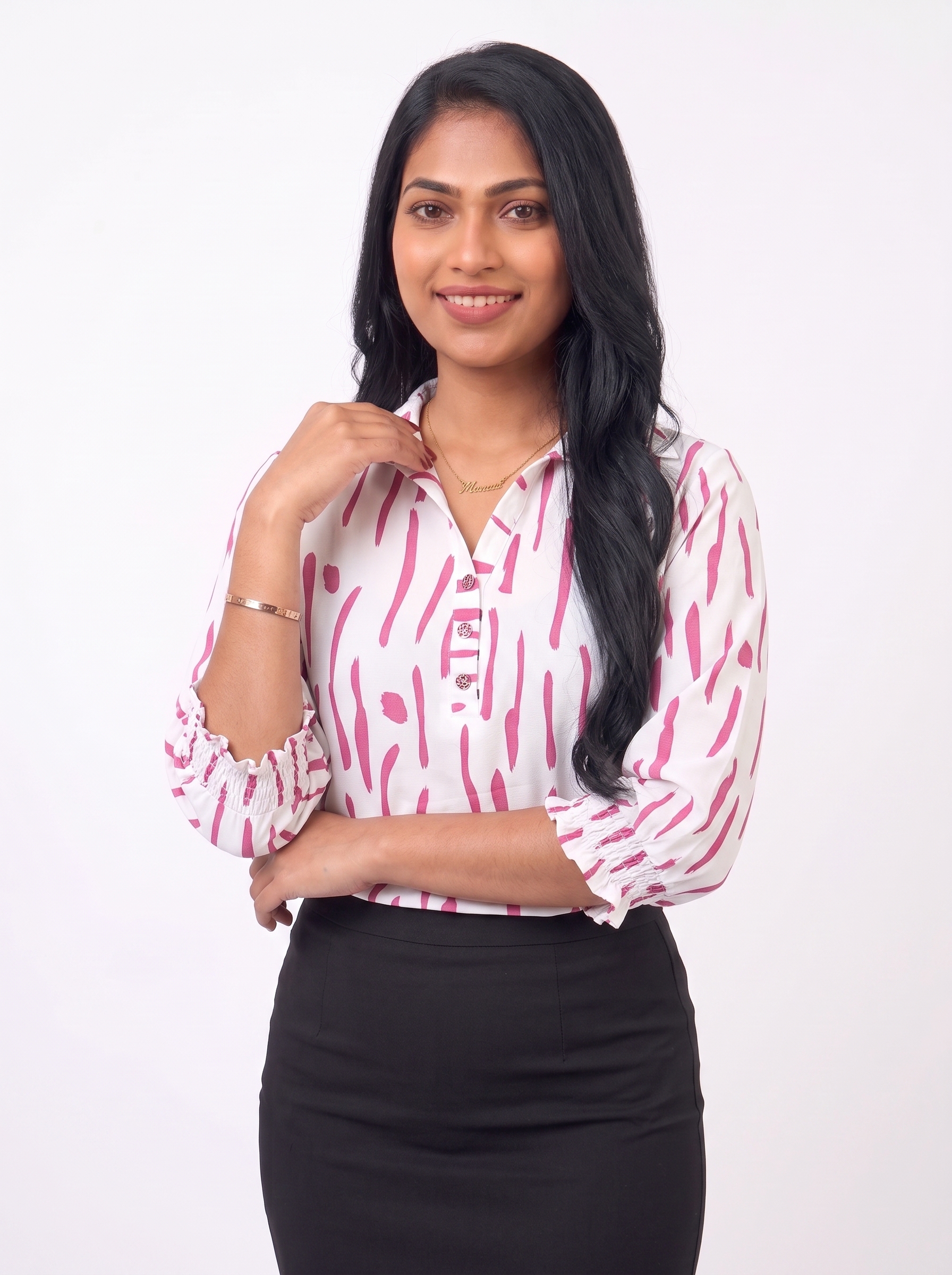 Rose Dash Blouse - Ladies Office Blouse, Sri Lanka (view 5)