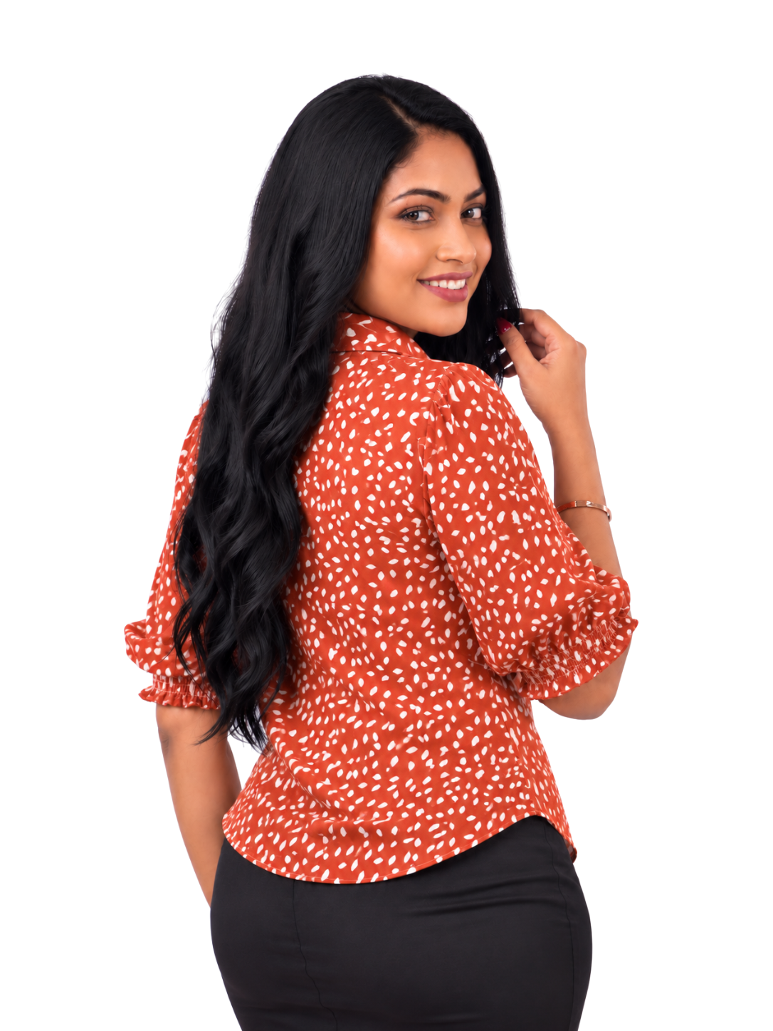 The Autumn Bloom Blouse - Ladies Office Blouse, Sri Lanka (view 4)