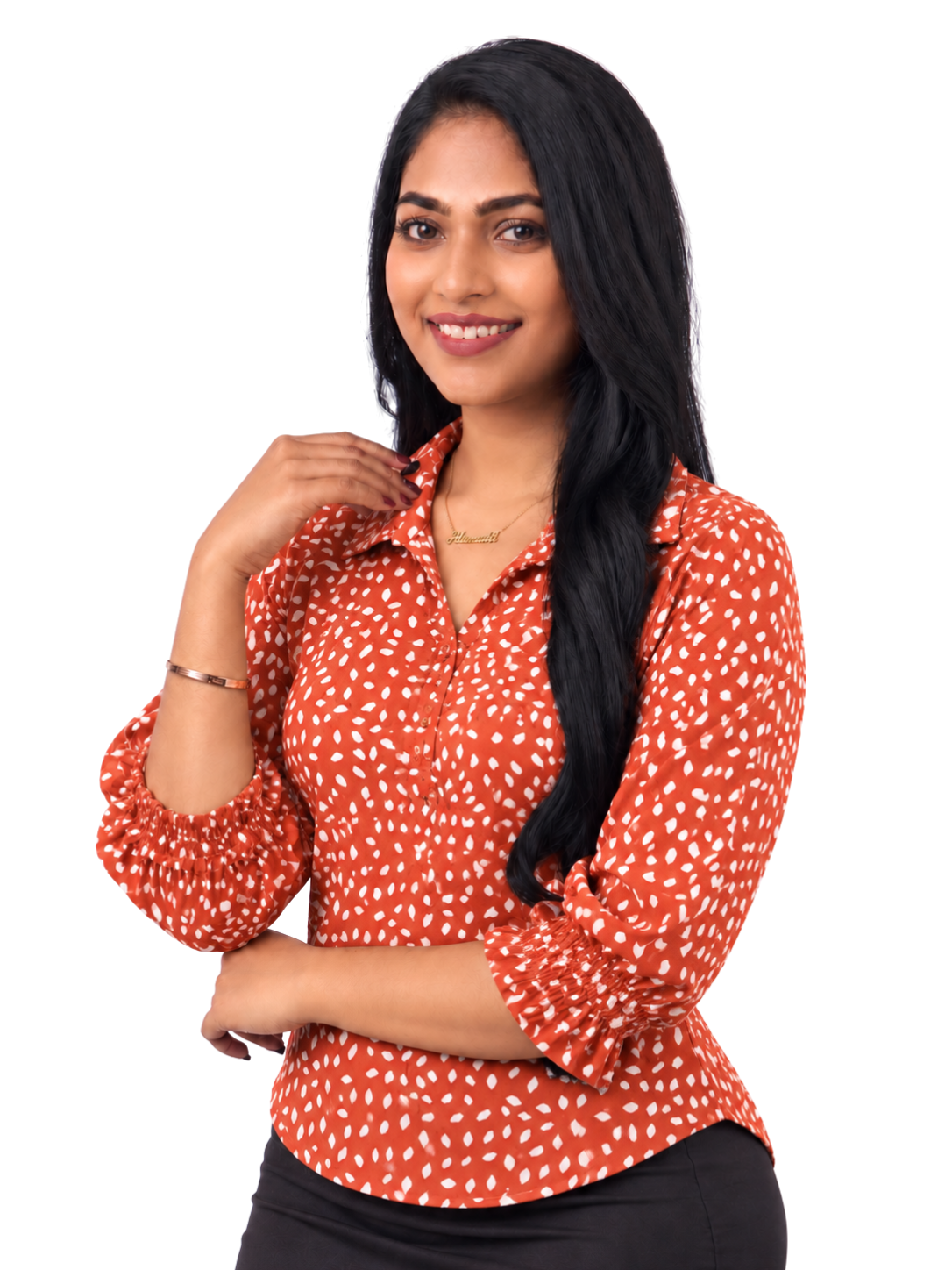The Autumn Bloom Blouse - Ladies Office Blouse, Sri Lanka (view 7)