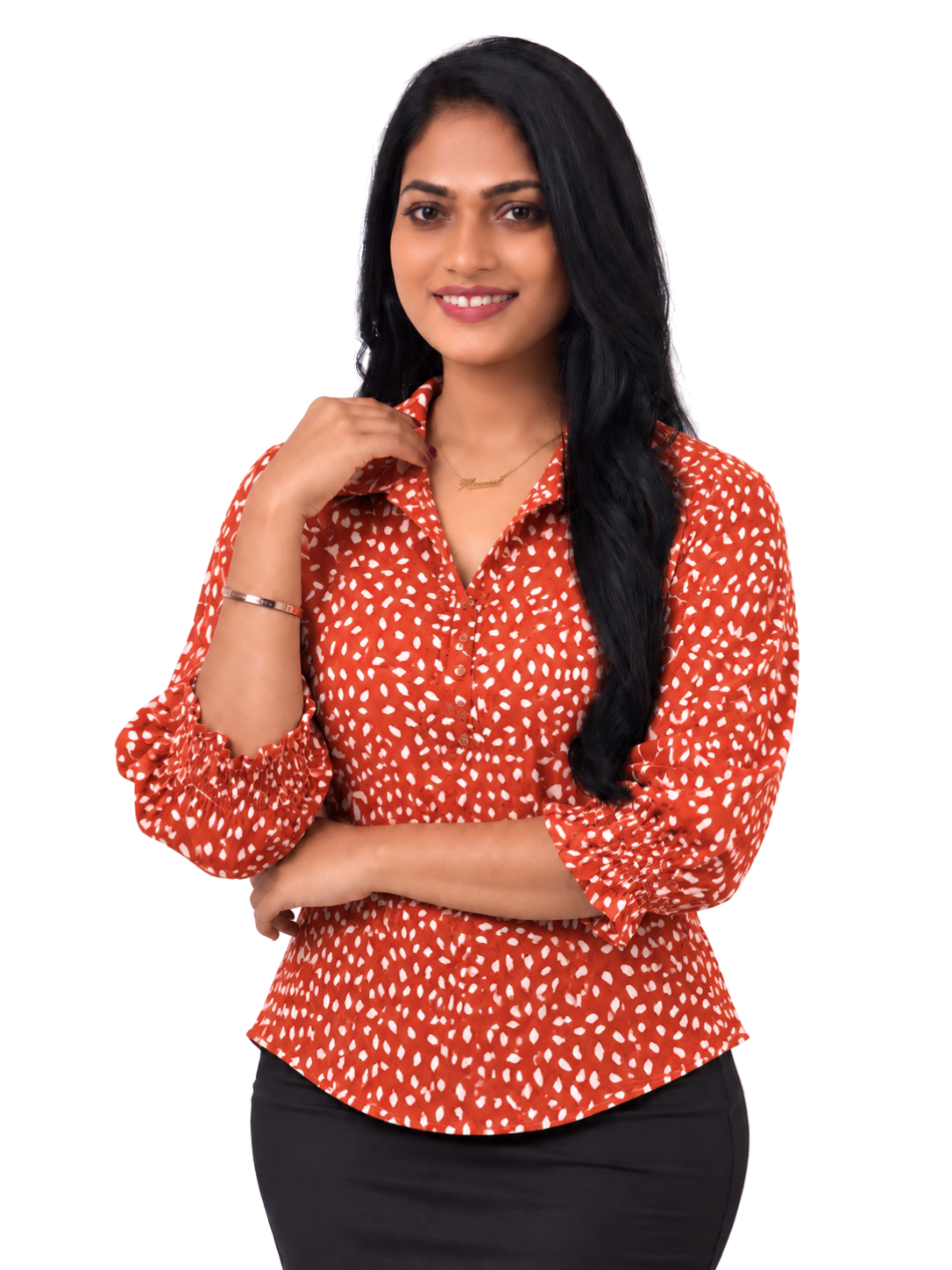 The Autumn Bloom Blouse - Ladies Office Blouse, Sri Lanka (view 8)