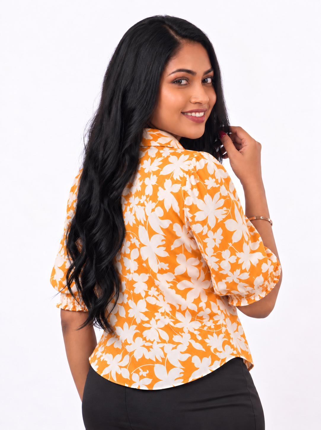 The Morning Blossom Blouse - Ladies Office Blouse, Sri Lanka (view 3)