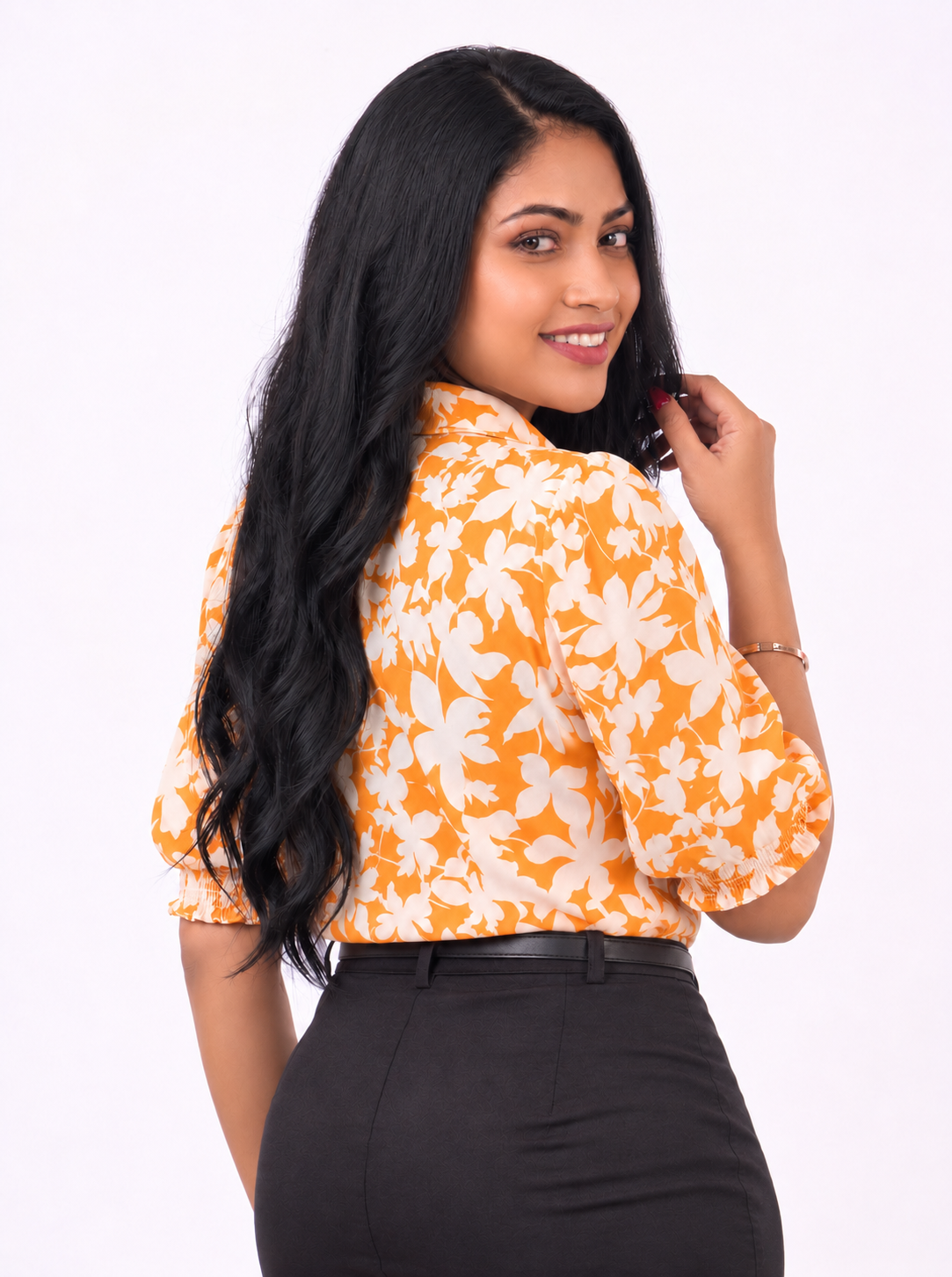 The Morning Blossom Blouse - Ladies Office Blouse, Sri Lanka (view 4)